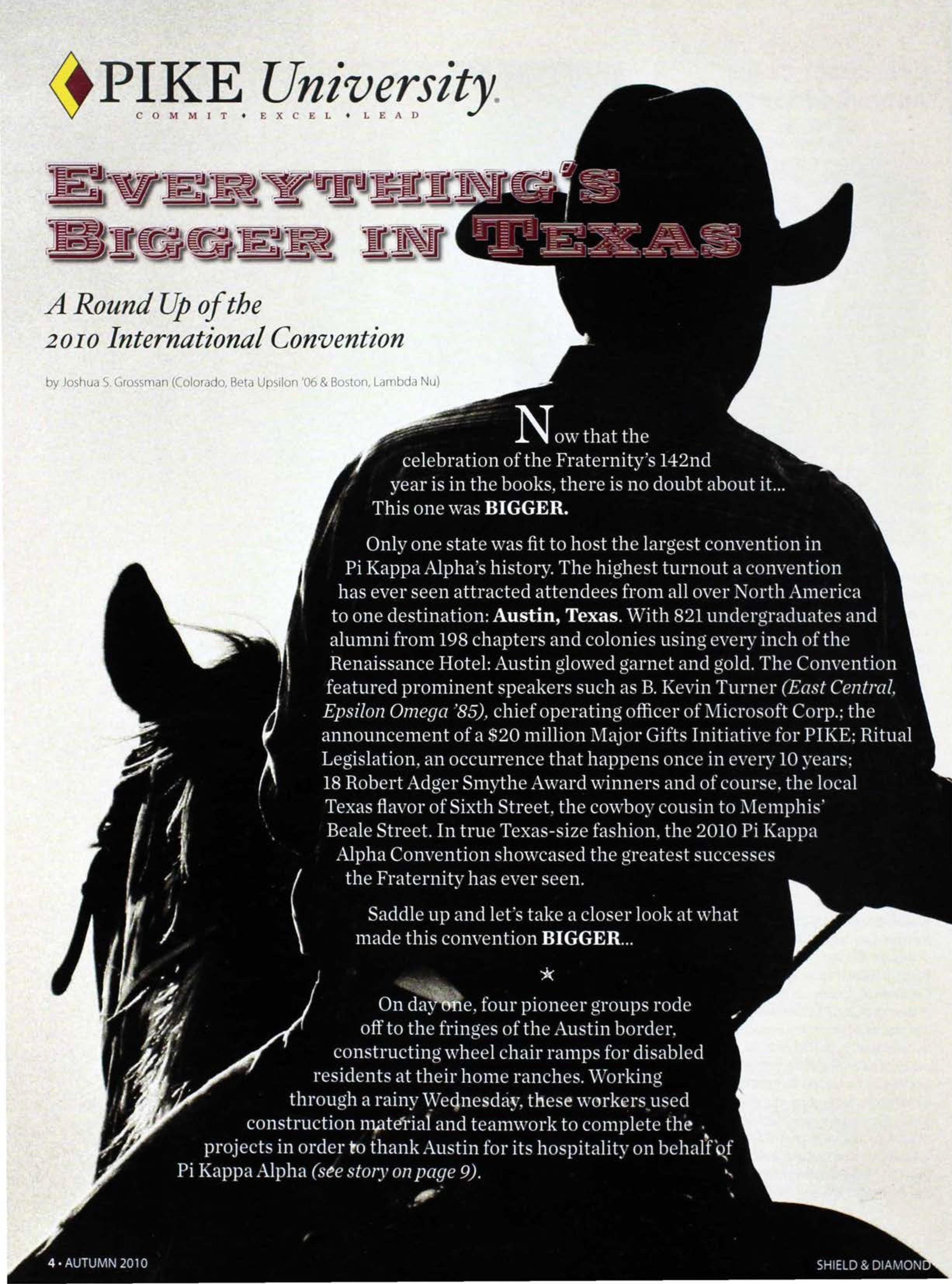 Pike University: Everything's Bigger In Texas, Autumn 2010